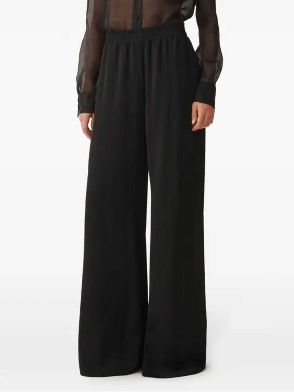 Fabiana Filippi High-Rise Wide Leg Palazzo Pants in Navy, Size 4, NWT $1,350